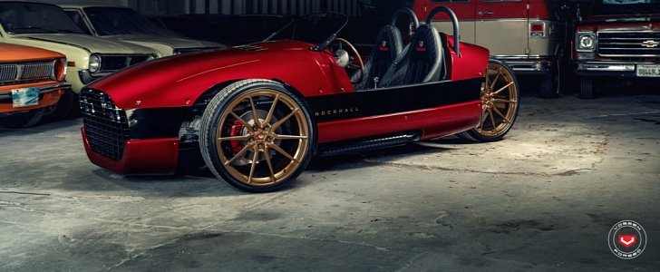 Vanderhall Venice Stands Out on Three Gold Vossen Wheels