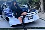 Vanessa Hudgens Goes for a Ride in Wednesday Addams’ Beautiful Custom Hearse