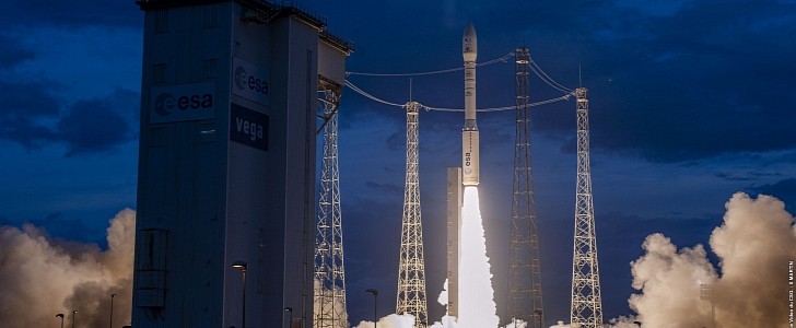 Vega rocket takes off from from Europe’s Spaceport in French Guiana
