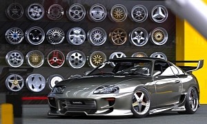Veilside Supra Digitally Tests 1990s Devotees With Cool Wall of Wheels Quiz