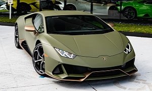 Verde Baca Lamborghini Huracan Evo Looks Like a Military Machine