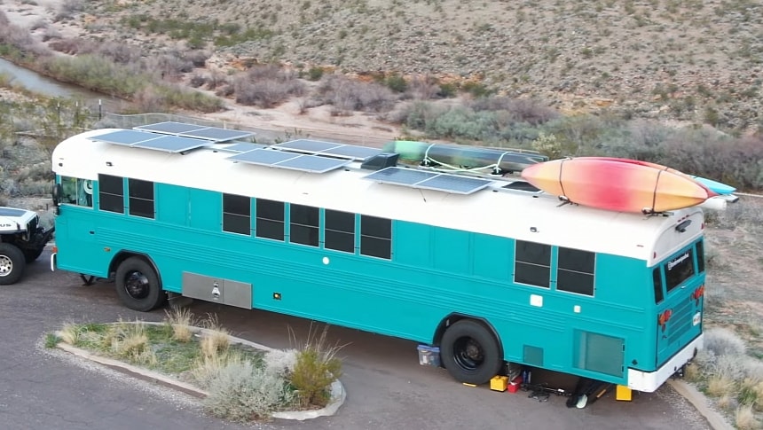 Veteran Family Retired in This Awesome, Ultra-Functional Bus Turned Tiny Home on Wheels