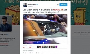 Vice President Joe Biden Visits 2017 Detroit Auto Show, Wants to Buy a Corvette
