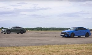 Video: Audi RS 3 Sedan Takes On the S8 in David vs. Goliath Race