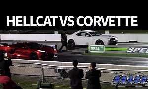 Video: Dodge Challenger Hellcat Drag Races C8 Chevrolet Corvette, America Wins