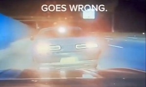 Video: Dodge Challenges Cop to a Chase, Side Barrier Puts an End to It