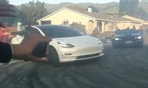 Video: Doing Donuts in a Tesla Model 3 on a Public Road in California Is Just Stupid