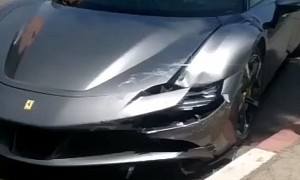 Video: Ferrari SF90 Needs Eye Surgery After Crashing in Morocco