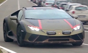 Video: Lamborghini Huracan Sterrato Flaunts Overlanding Mods on Public Roads