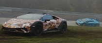 Video: Lamborghini Huracan Sterrato Gets Down and Dirty While Racing STO at the 'Ring