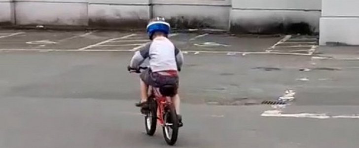 Video of boy learning to ride a bike brings confirmation that ghosts are real