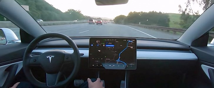 Tesla Model 3 drives itself