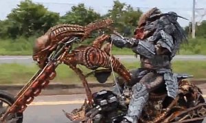 Video of Predator Riding Alien Bike to Work is Too Awesome for Words