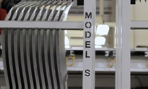 Video Shows Tesla Model S Body Panel Stamping Process