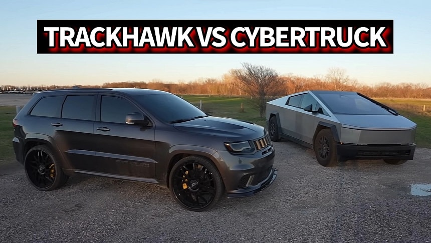 Tesla Cybertruck vs. Jeep Grand Cherokee Trackhawk
