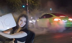 Video: Young Women Are True Fans of Tesla Cars Doing Donuts, Rate the Stunts Like Pros