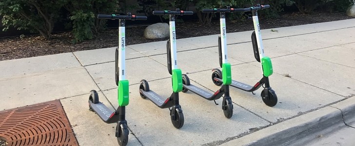 Lime scooters for rent