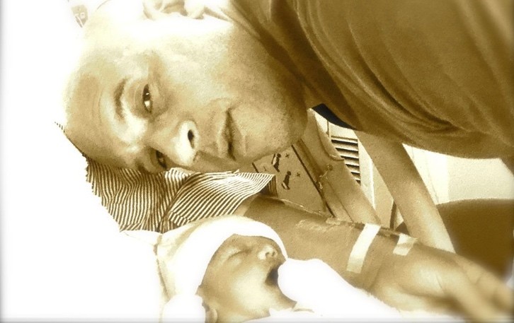 Vin Diesel and his newborn, Pauline