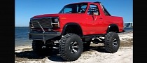 Vintage 1986 Ford Bronco Rolls With Custom Monster Truck Vibes and Crate Engine
