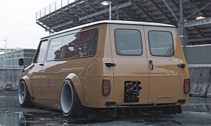 Vintage Bedford Van Comes Back to Life Digitally, Features Mindless Zonda R Swap