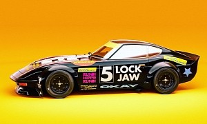 Vintage Datsun 240Z Has Darkly Fun CGI Livery, Does Not Hide Widebody Greatness