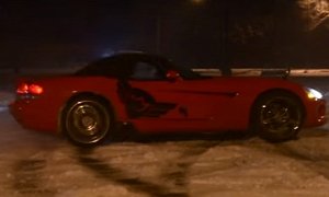 How About Clearing the Snow with a Dodge Viper?