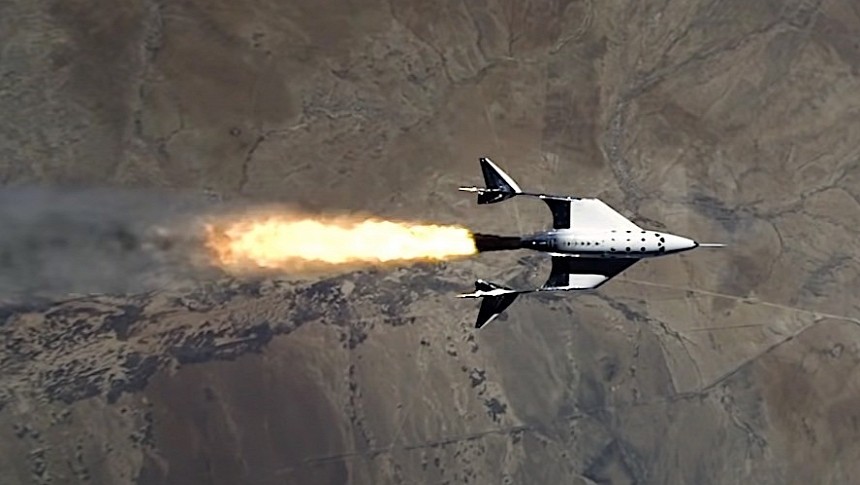 VSS Unity during one of its previous flights