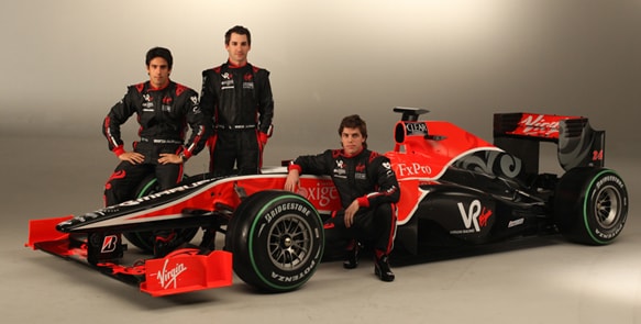 Virgin VR-01, with official drivers for the 2010 season