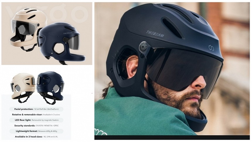 Virgo is a hybrid cycling helmet designed for e-bike speed riding
