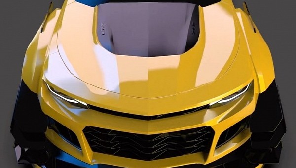 Chevy Camaro Bumblebee CGI transformation by musartwork