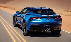 Virtual Chevy Corvette Crossover SUV Looks Quirky Indeed, Complete With Five Pipes