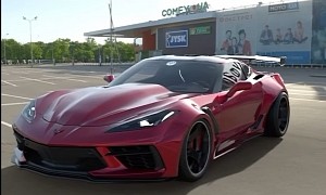 Virtual Front Engine Corvette C8 Sounds and Looks Blasphemous Even With ZR1 Cues
