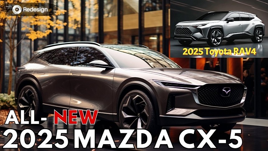 2025 Mazda CX-5 vs 2025 Toyota RAV4 renderings by Q Cars