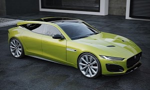 Virtual Jaguar F-Type Limousine Coupe Looks Like Feisty Four-Door GT Perfection