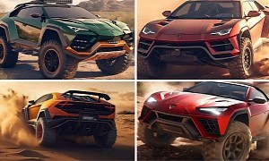 Virtual Lamborghini Dune Buggies Seem Like the Monster Children of the Urus and Sterrato