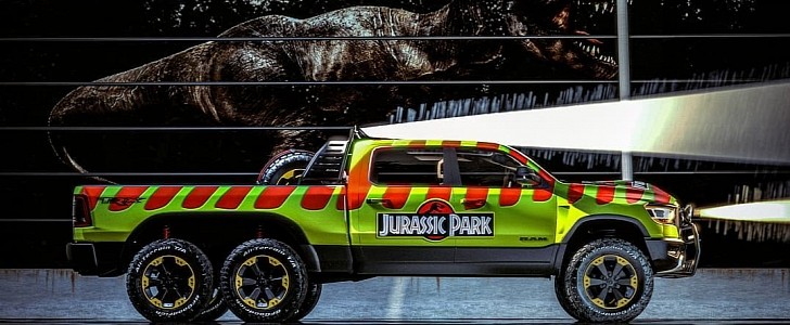 2021 Ram 1500 TRX 6x6 Jurassic Park render by adry53customs on Instagram