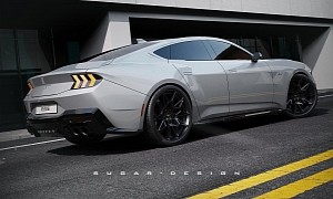 Virtual S650 Ford Mustang GT Sedan Dwells Around Town, Takes a CGI Pulse of the City