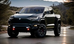 These Virtually Normal Tesla Pickup Trucks Make the Cybertruck Look Unnecessary