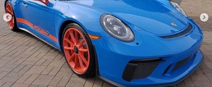 Vodoo Blue Porsche 911 GT3 with Lava Orange Details