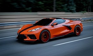 Voguish Chevy Corvette Stingray RS Edition Mixes Orange With Gloss Black All-Over