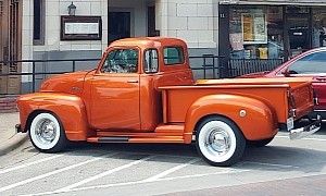Volcanic Orange Chevrolet 3100 Belongs to 1950s America, Can Be Had Today
