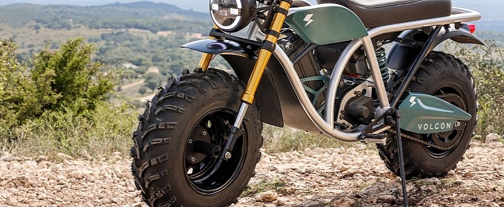 The Grunt is an all-electric, all-terrain motorcycle made in Texas, U.S. 