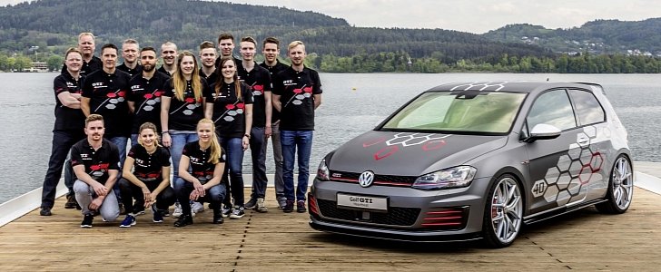 Volkswagen apprentices present their Golf GTI Heartbeat