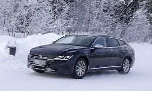 Volkswagen Arteon Shooting Brake Spied Undergoing Winter Testing