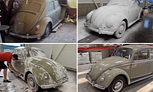 Volkswagen Beetle Barn Find Morphs Into Gorgeous Survivor After First Wash in 33 Years