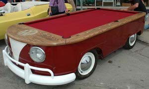Volkswagen Bus Becomes Pool Table