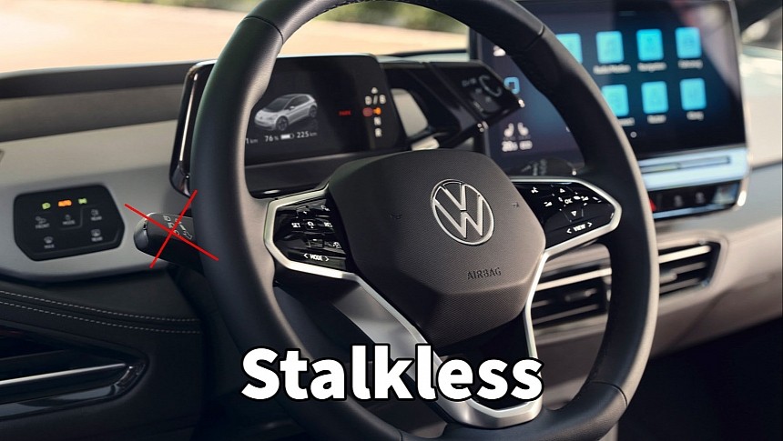 Volkswagen patents a stalkless steering wheel