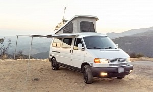 Volkswagen Eurovan Winnebago Camper Flexes $59K Modifications for Off-Grid Camping