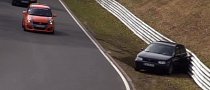 Volkswagen Golf Driver Can't Handle Lift-Off Oversteer, Crashes on Nurburgring