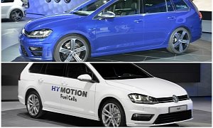 Volkswagen Golf Variant Goes From Hydrogen Green to R Performance Blue in LA <span>· Live Photos</span>